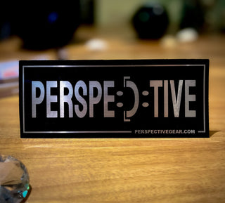 Black Stainless Steel Vinyl PERSPECTIVE Sticker