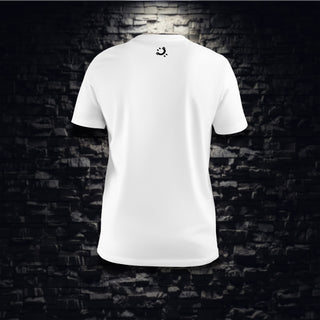 White Unisex PERSPECTIVE Choices T-Shirt Back View