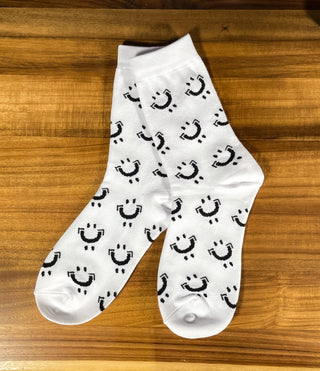 White Unisex PERSPECTIVE Jacquard Zen Socks